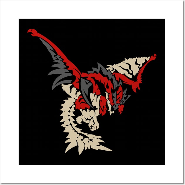 Monster Hunter Rathalos Wall Art by xenosk